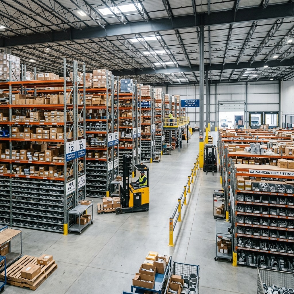 Spacious Hardware Stockist Warehouse Banner